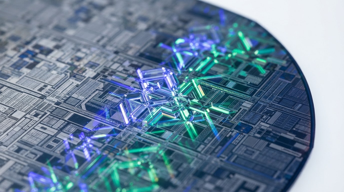Abstract silicon wafer texture background